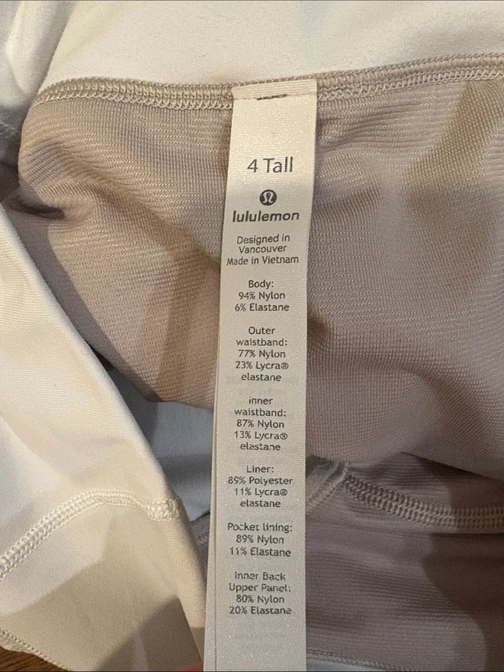 lululemon athletica White Women's Athletic Shorts with Zip Pocket